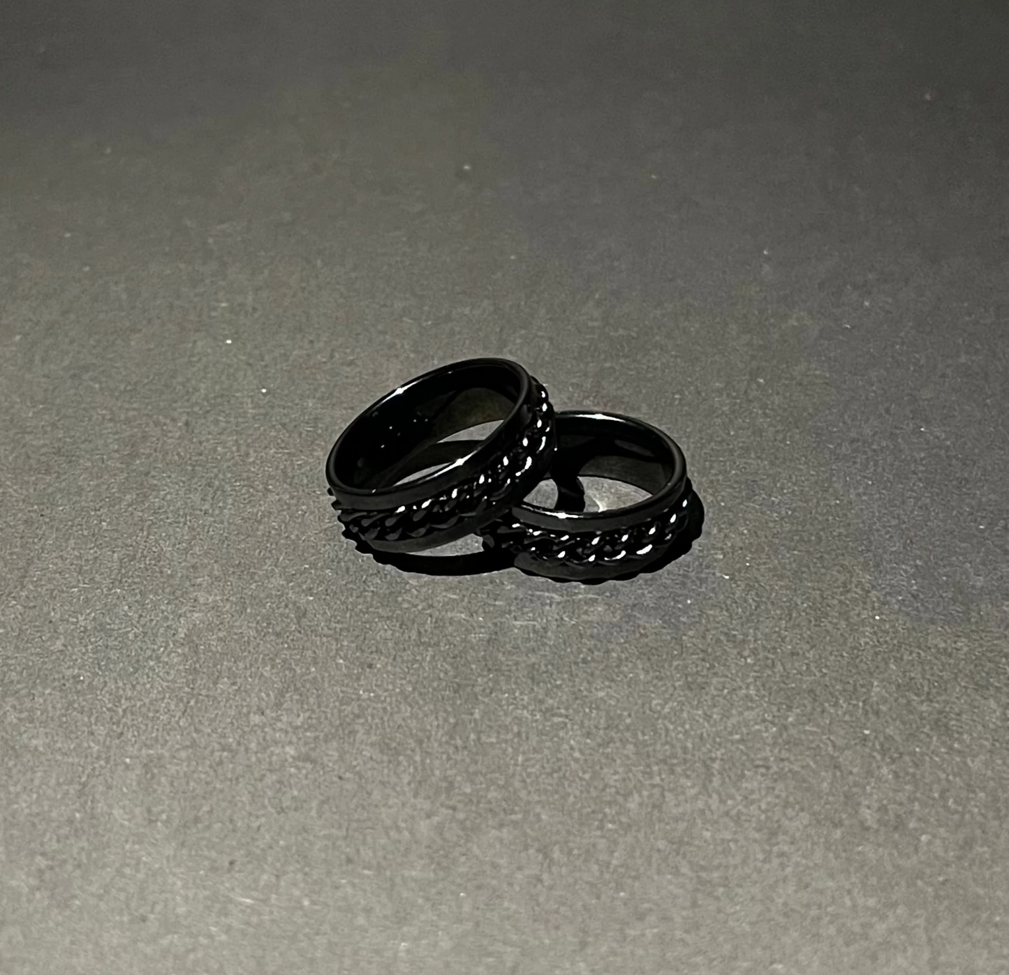 Chained Obsidian Ring