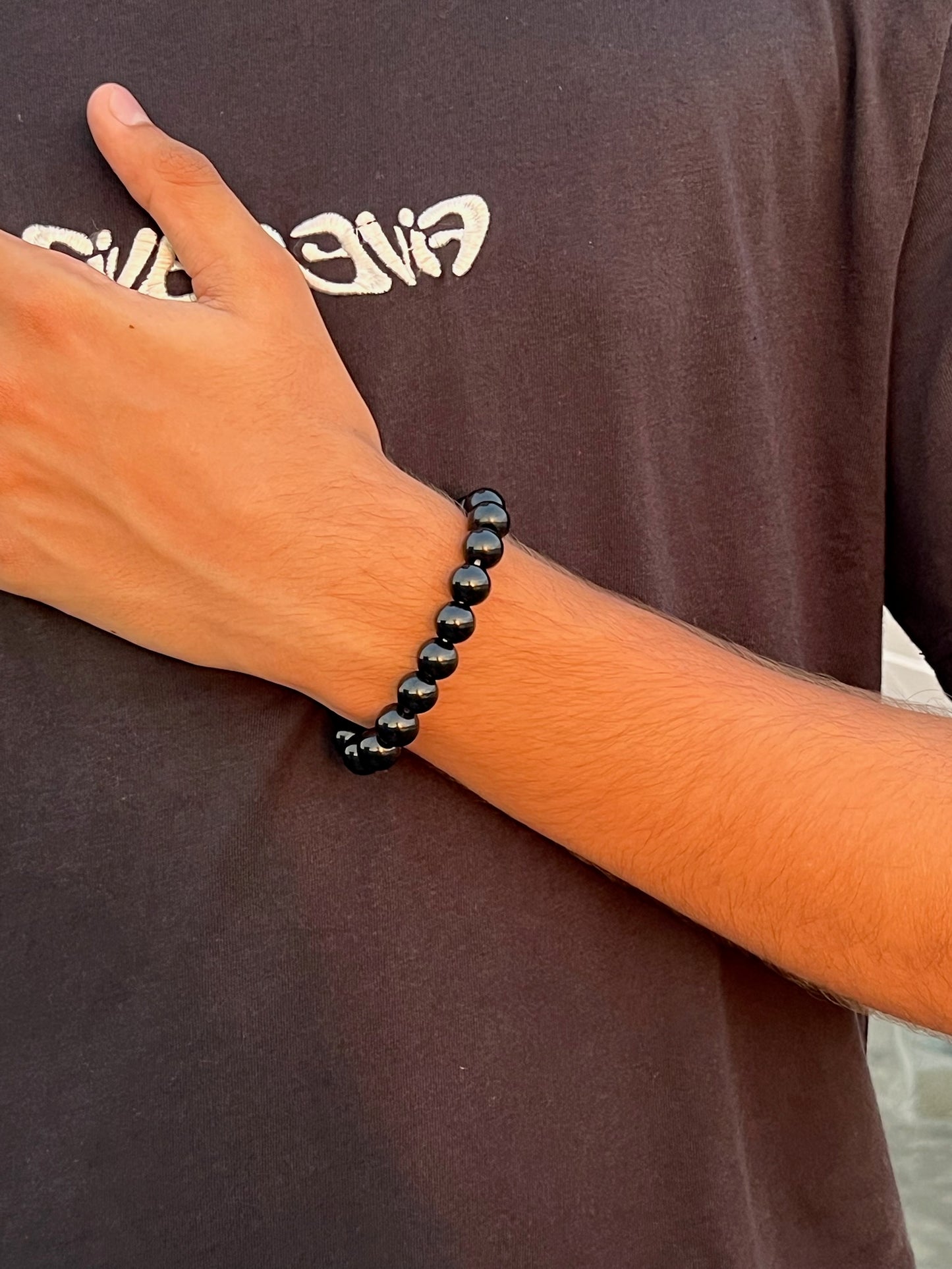 Obsidian Glimmer Bracelet